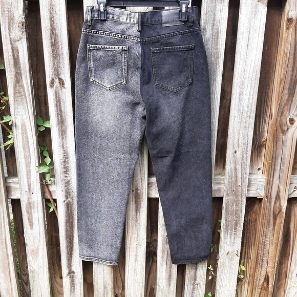 Blue Savvy Jeans Straight Leg Mom Fit 2 tones denim Black Grey Size 7/28 - Picture 4 of 13